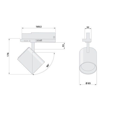 LED Strahler Lival Bingo 33 Watt silber 3-Phasen 3000K 3936 lm 24° 930 EVG Shop – Bild 3